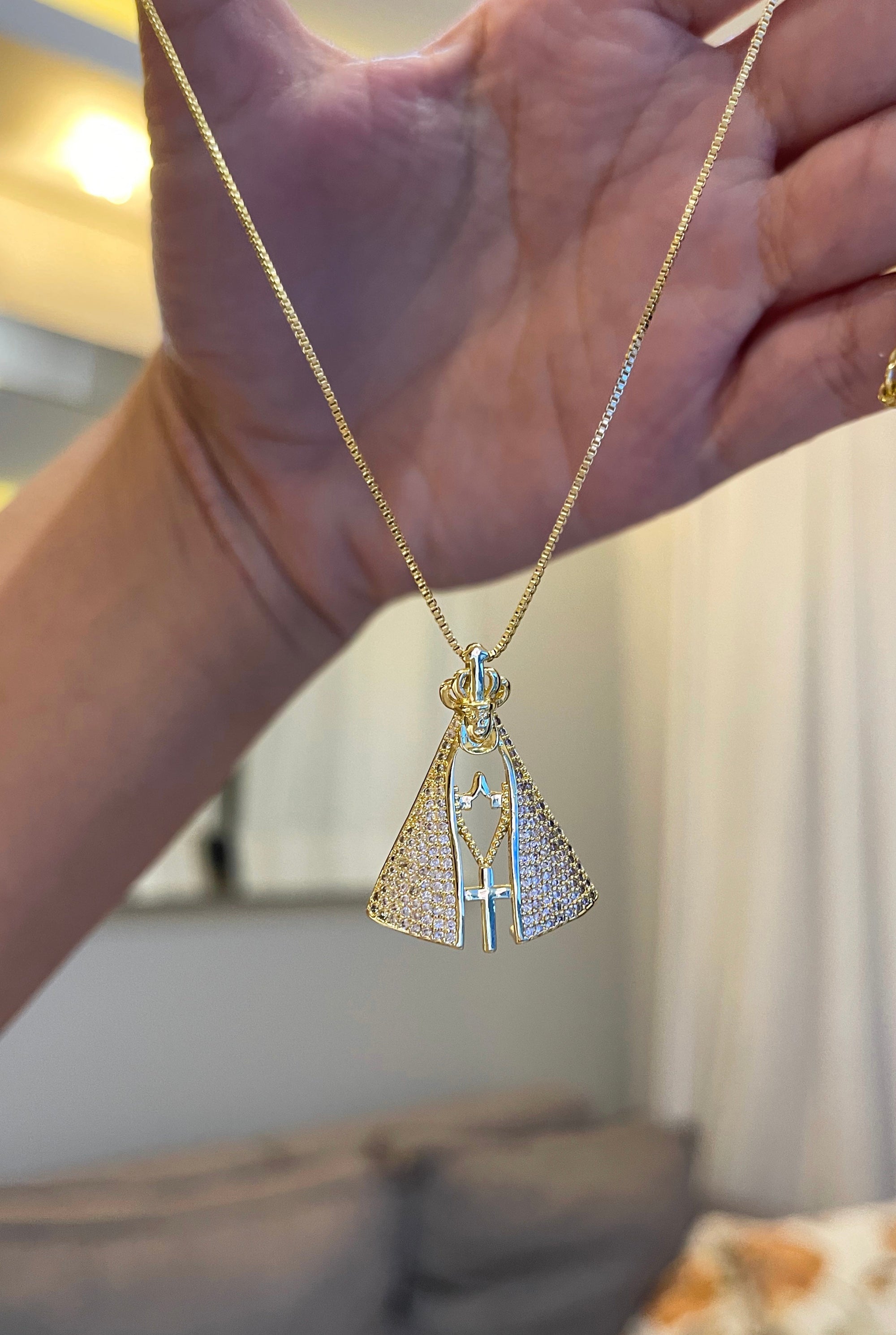 Colar Nossa Senhora Aparecida 18k