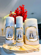 10 unidades - Vela Santuário Nossa Senhora Aparecida Mini Branca