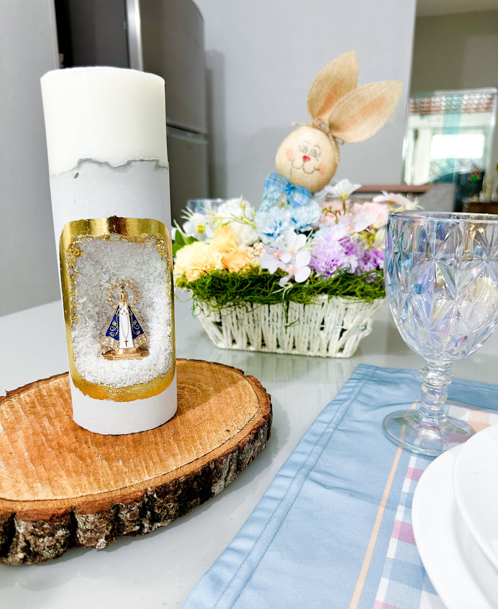 Vela Santuário Nossa Senhora Aparecida Média - 02 cores