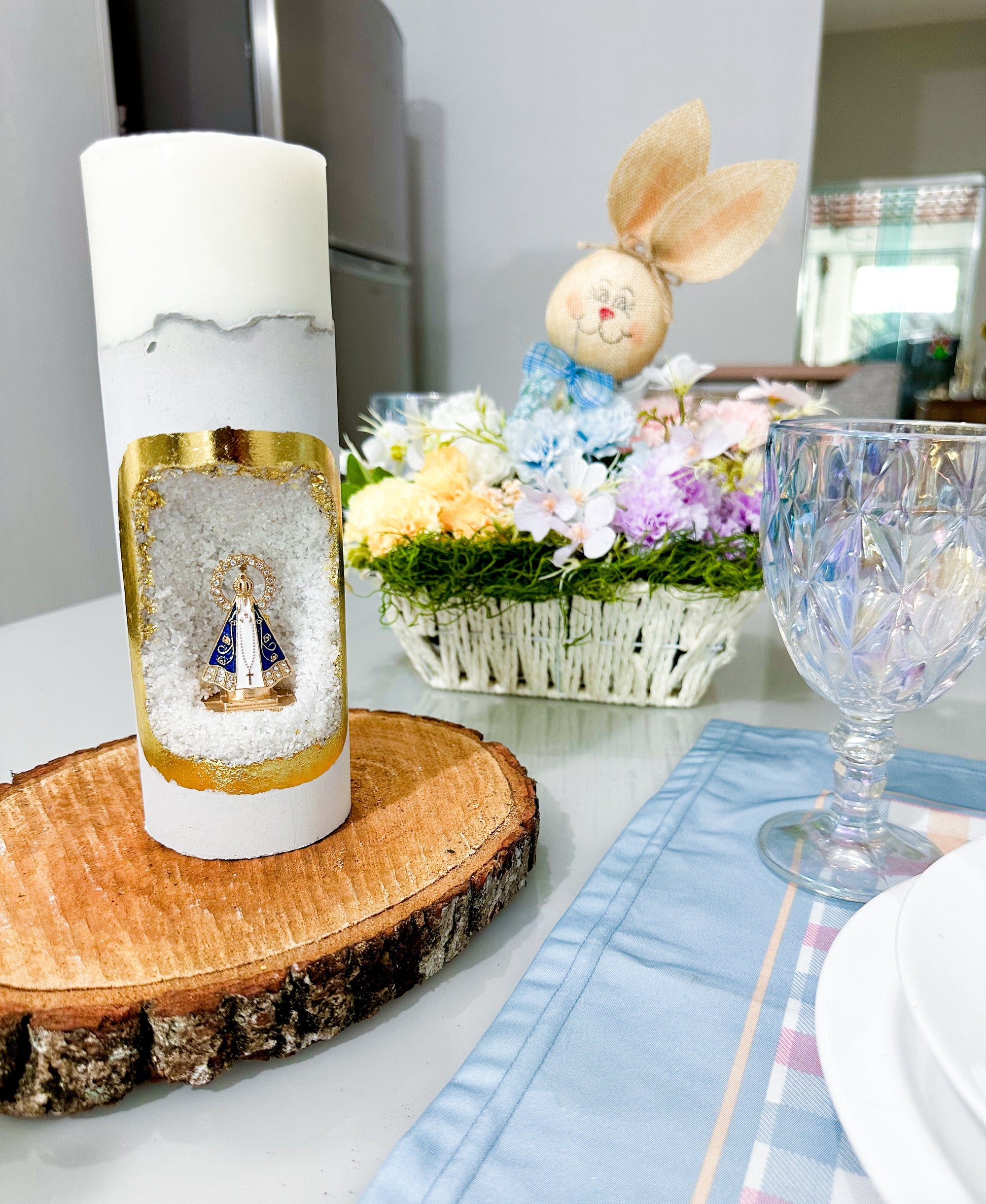 Vela Santuário Nossa Senhora Aparecida Média - 02 cores